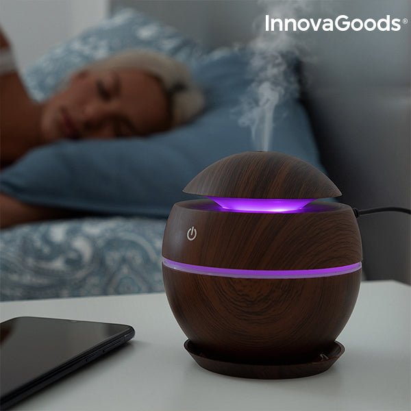 Houtlook Mini Luchtbevochtiger & Aromadiffuser – InnovaGoods