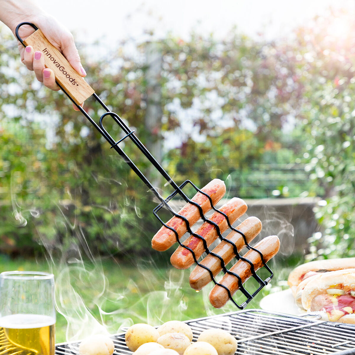 "4 Worstjes Tegelijk Grillen β Sosket InnovaGoods"