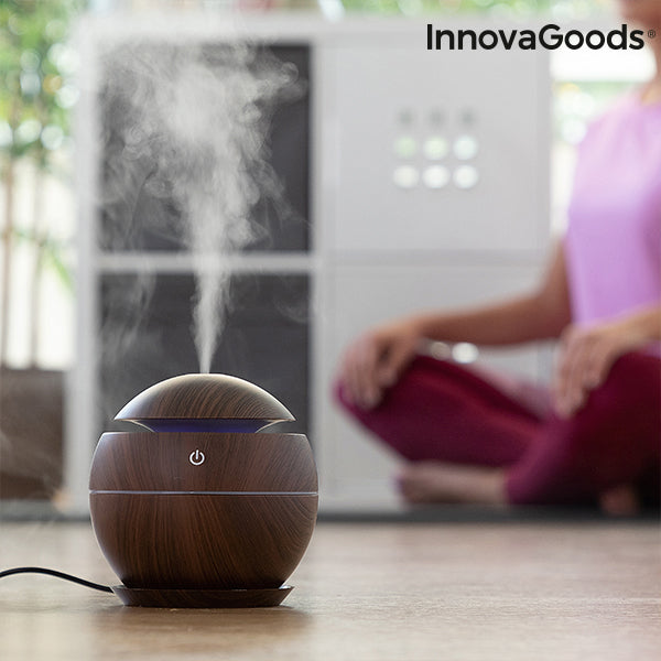 Houtlook Mini Luchtbevochtiger & Aromadiffuser – InnovaGoods