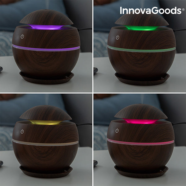 Houtlook Mini Luchtbevochtiger & Aromadiffuser – InnovaGoods