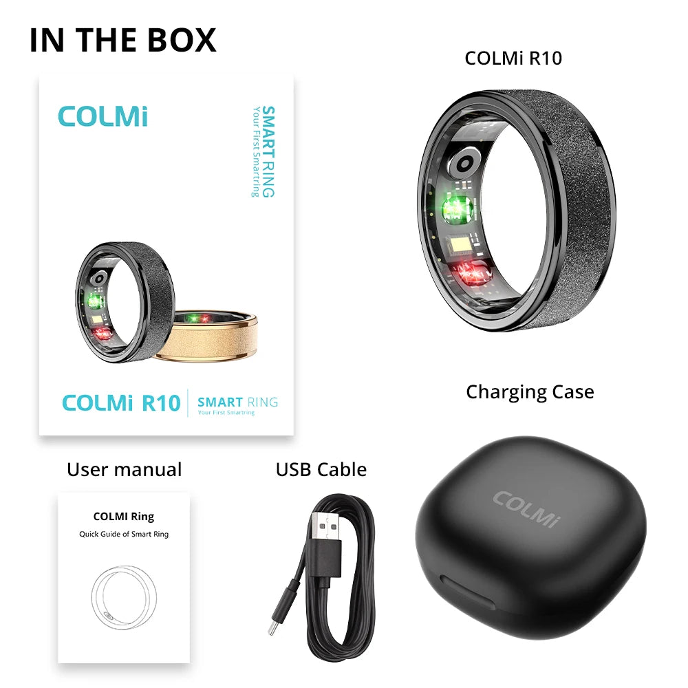 COLMI R10 Smart Ring met Oplaadcase – Stijlvolle Slimme Ring voor Gezondheid, Slaap & Fitness