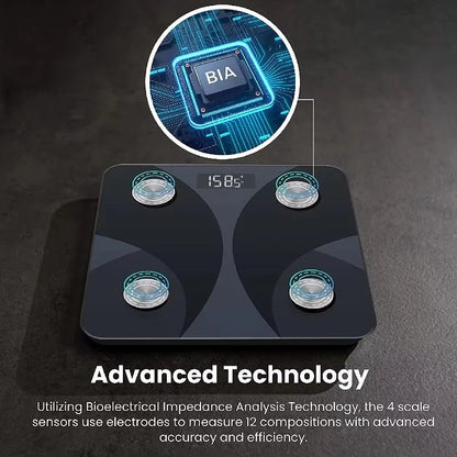 Digitale smart body weegschaal met app en lichaamsanalyse