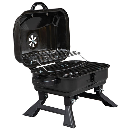✅ Draagbare Houtskool BBQ & Smoker – Opvouwbare Tafelbarbecue met Deksel