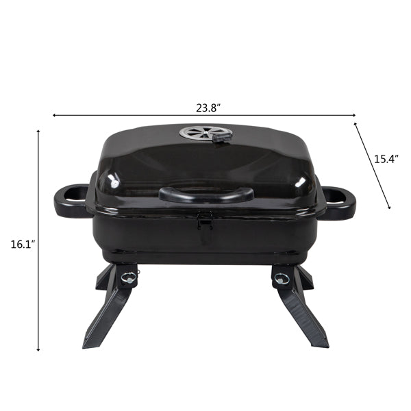 ✅ Draagbare Houtskool BBQ & Smoker – Opvouwbare Tafelbarbecue met Deksel